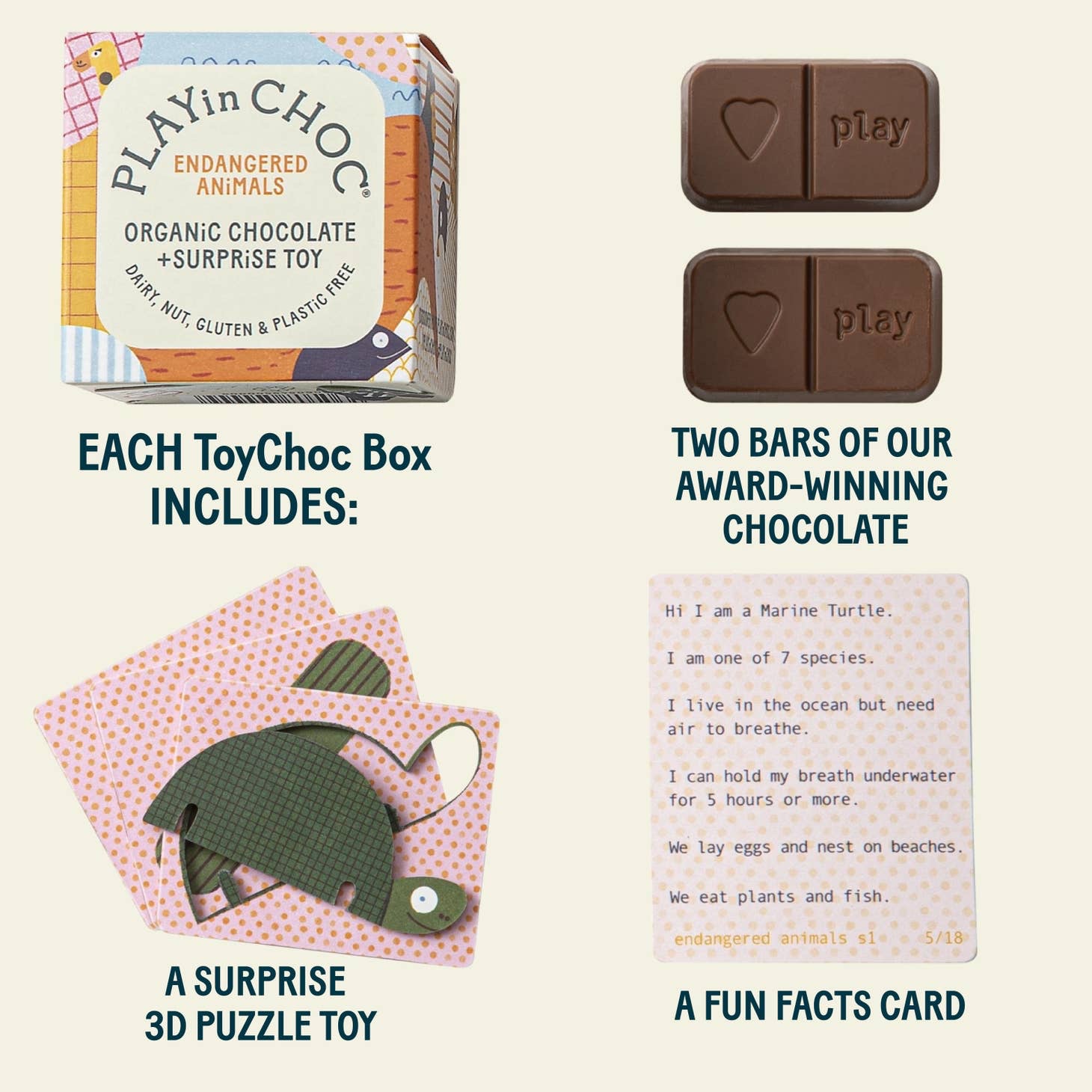 Toy Chocolate Box – Endangered Animals - The Natural Living Shop