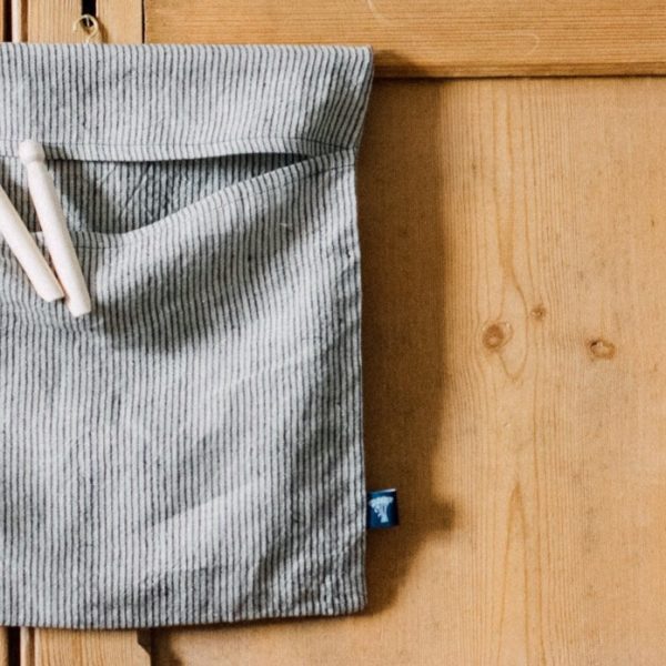 Peg Bag - Striped Linen by Helen Round