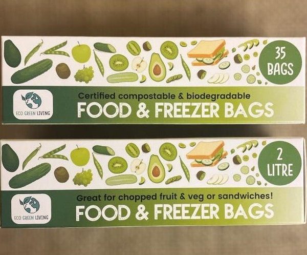 2L Certified Compostable Food & Freezer Bags Dimensions: 24cm x 30cm
35 bags in total