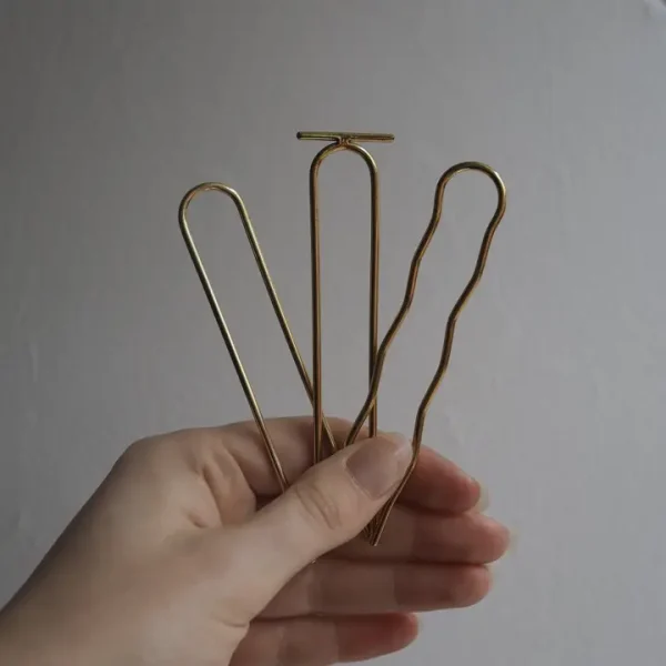 Mini-Pins Brass Hairpin Set of 3
